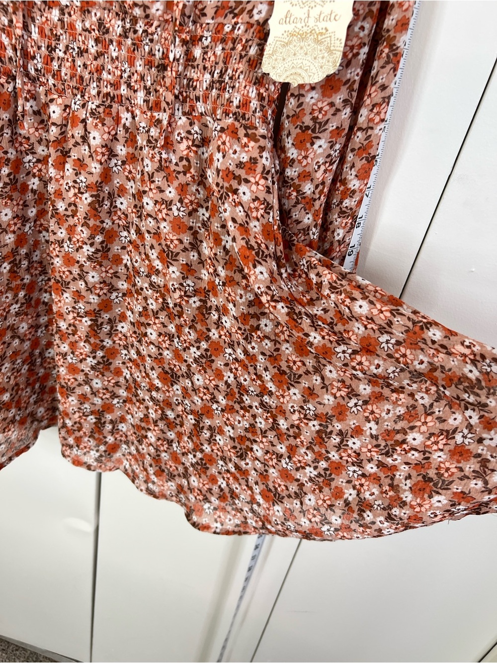ALTR’d STATE Women’s Size S Floral Cottagecore Fairy Mini Dress Long Sleeve - Picture 9 of 10